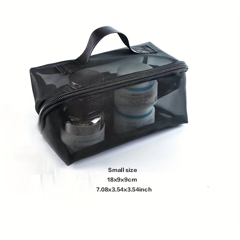 Portable Black Transparent Cosmetic Bag