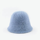 Winter Furry Cloche Hat Fisherman Cap Soft Warm Bucket Hat