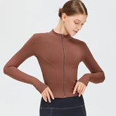 Full Zip Up Yoga Jacket with Thumb Hole