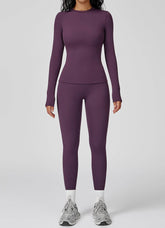 Sports Wear with Long Sleeve T-Shirt and Leggings