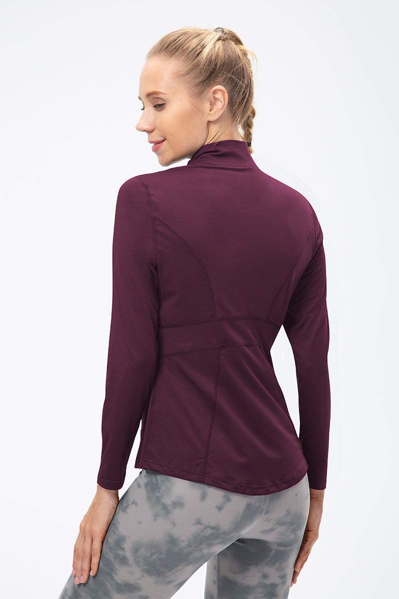 Stand Collar Full Zip Track Jacket - Trendy and Sporty Choice 