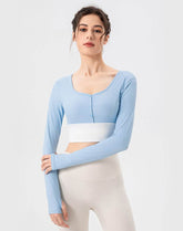 Cropped Button Cardigan Long Sleeve Casual Soft Knit