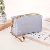 Glitter Star Portable Cosmetic Traveling Bag With Wristlet