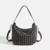 PU Handmade Woven Bucket shape Tote bag