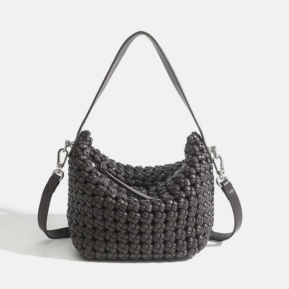 PU Handmade Woven Bucket Shape Tote Bag | Stylish &amp; Unique Design