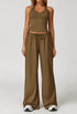 Activewear Wear with Tank Top and Wide Leg Lounge Pants