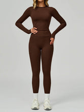 Sport Set with Long Sleeve Crew Neck T-Shirt and Legging