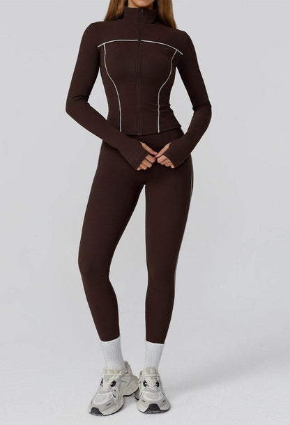 Athletic Wear with Cropped Jacket and Legging