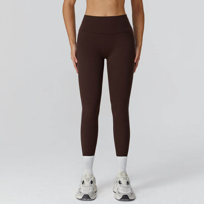 Color Block Athletic Legging High Waist Running Tights