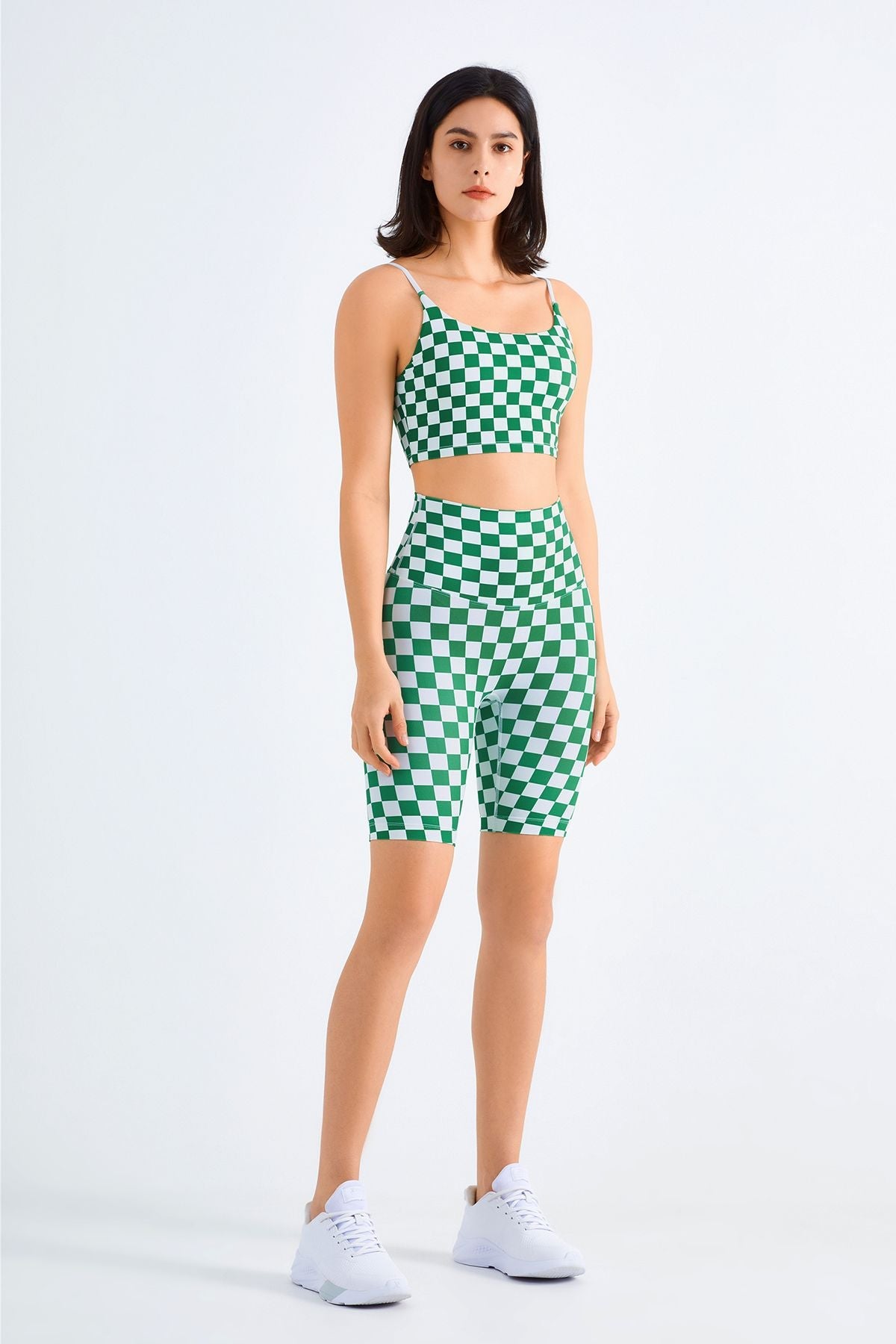 Checkerboard Seamless Gym Shorts for Comfort and Style in Workouts