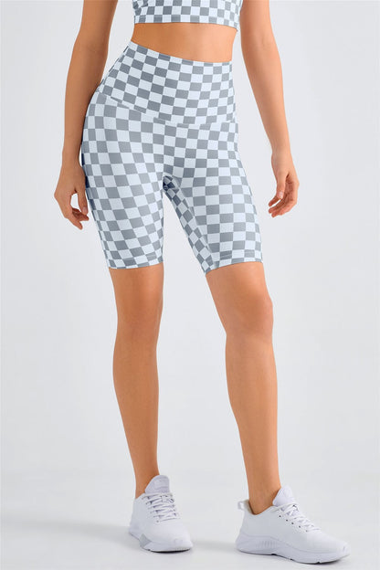 Checkerboard Seamless Gym Shorts for Comfort and Style in Workouts