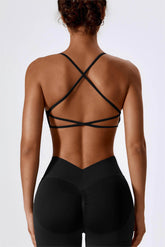 Chic Strappy Back Seamless Sports Bra