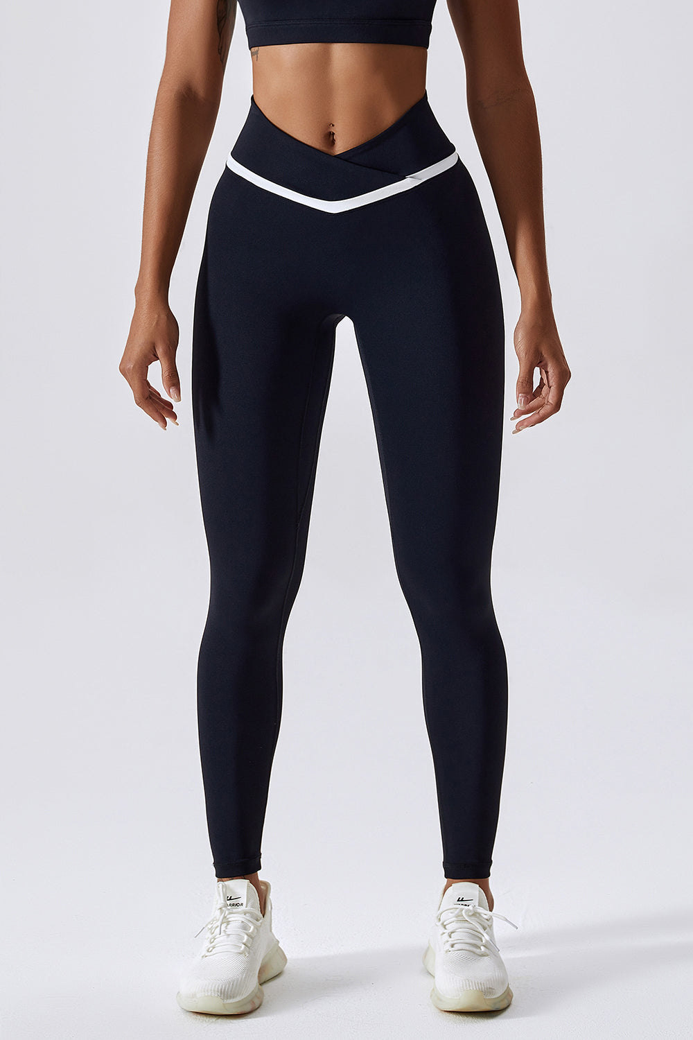 Contrast Trim V-Waist Gym Leggings