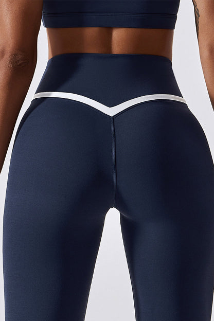 Contrast Trim V-Waist Gym Leggings