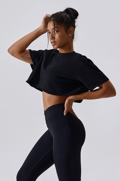 Cropped Oversized Fit T-Shirt | Trendy &amp; Comfortable Casual Wear