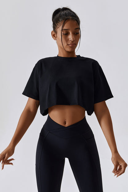 Cropped Oversized Fit T-Shirt | Trendy &amp; Comfortable Casual Wear