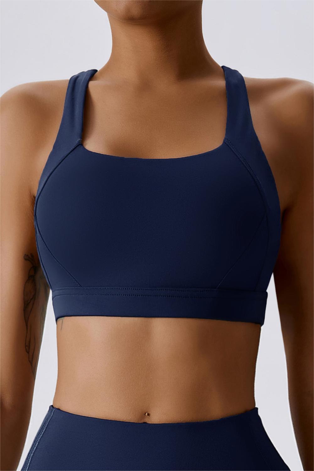 Crossover Back Bra Top – Stylish &amp; Supportive for Active Wear