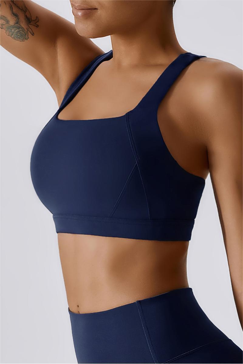 Crossover Back Bra Top – Stylish &amp; Supportive for Active Wear