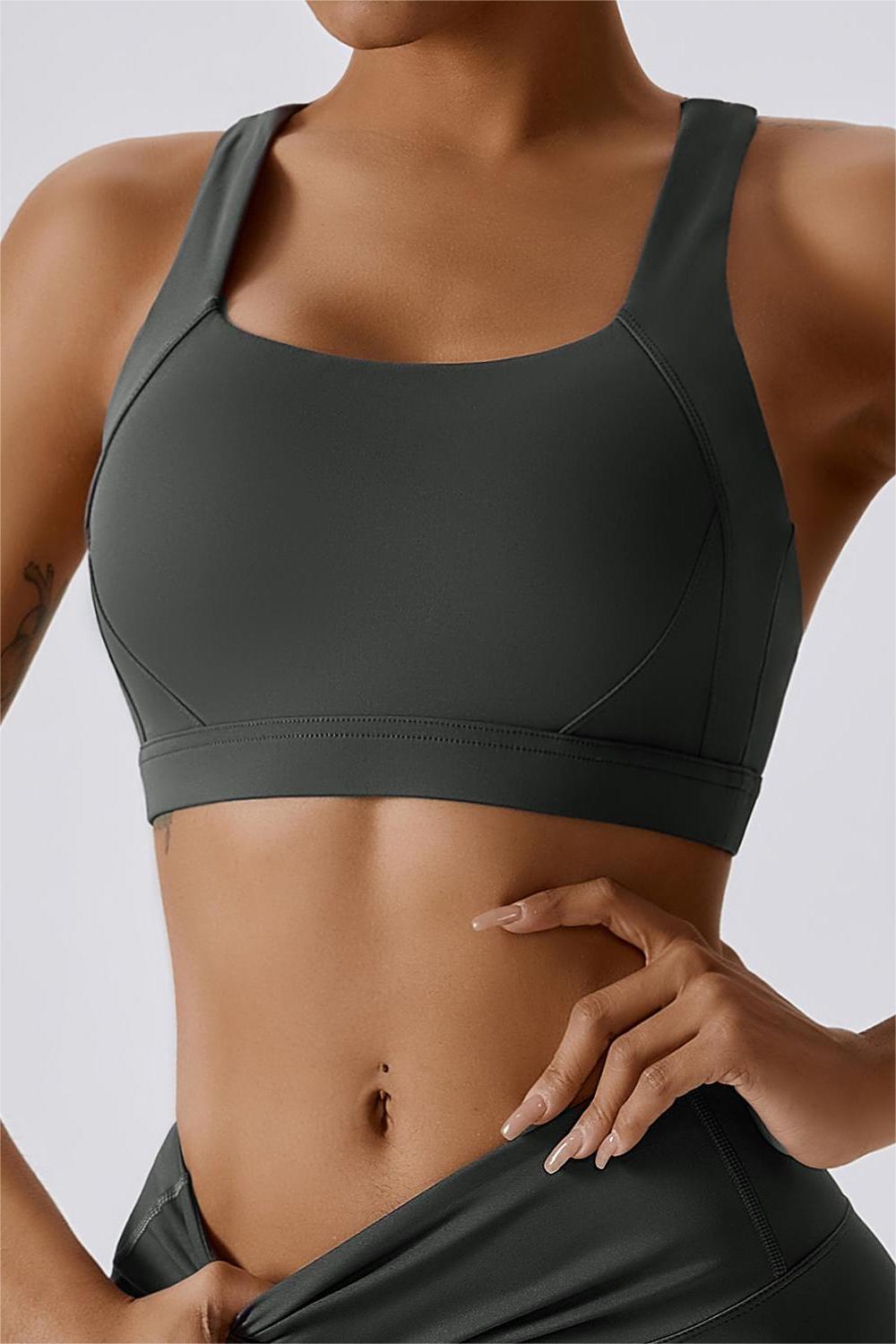 Crossover Back Bra Top – Stylish &amp; Supportive for Active Wear