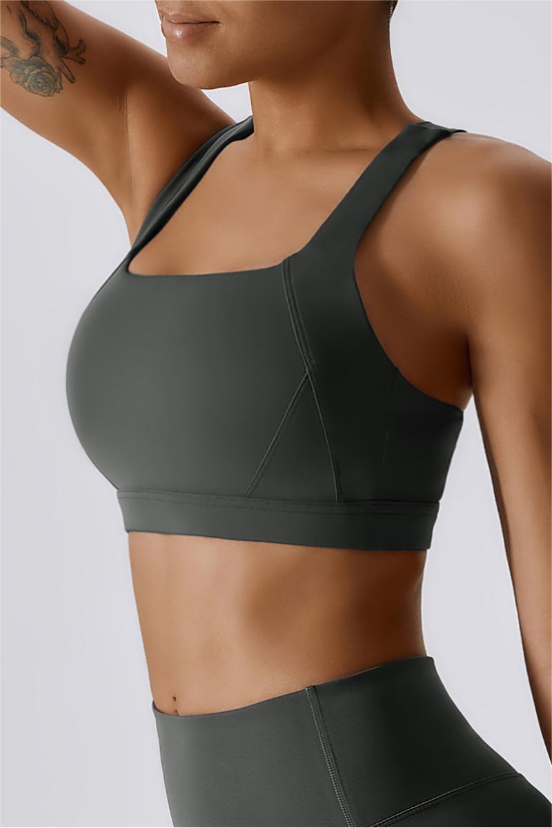 Crossover Back Bra Top – Stylish &amp; Supportive for Active Wear