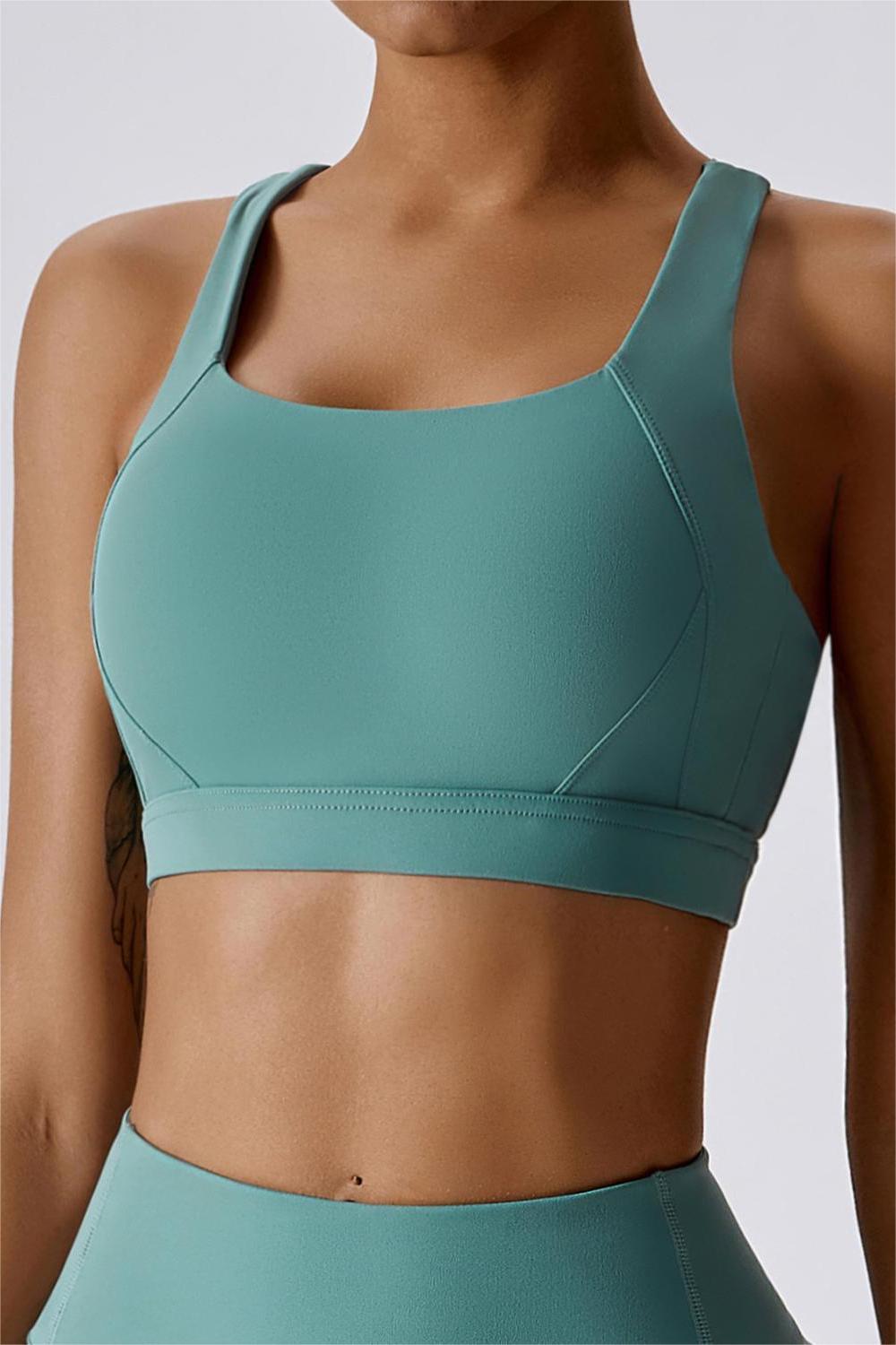 Crossover Back Bra Top – Stylish &amp; Supportive for Active Wear