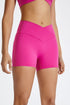 High-Rise Workout Crossover Waistband Shorts for Comfort and Style