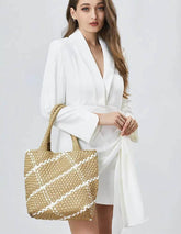 Large Capacity Handmade Woven Tote Bag