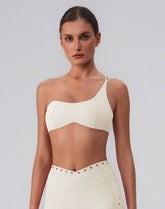 Asymmetric One Shoulder Backless Sports Bra