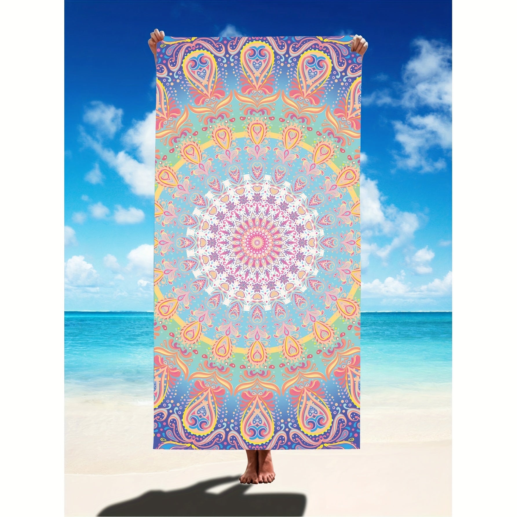 Mandala Pattern Beach Towel