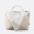 Handmade Woven Tote Bag Neoprene Handbag -