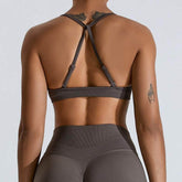 Cross Back Sports Bra with Adjustable Strap