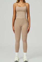 Sport Set with Color Block Tank Top and Legging