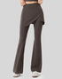 High Waist Fake Two Pieces Trouser Skirt Yoga Flared Pant