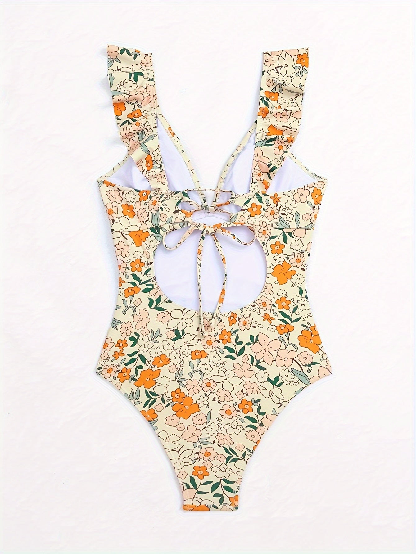 Floral Pattern Fashion One-piece Swimsuit