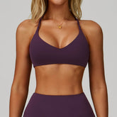 Spaghetti Straps Cross Back Sports Bra