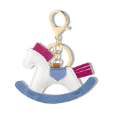 PU Leather Rocking Horse Bag Keychain Accessory