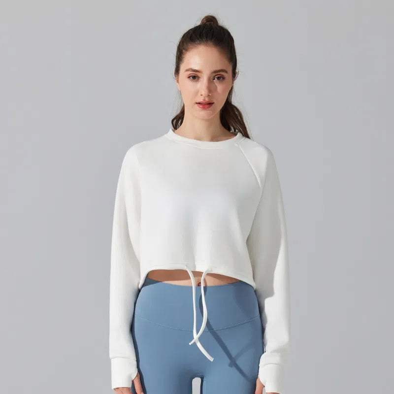 Cropped Loose Workout Sweatshirt | Comfortable &amp; Trendy Activewear