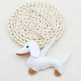Cute Leather Dachshund Keychain