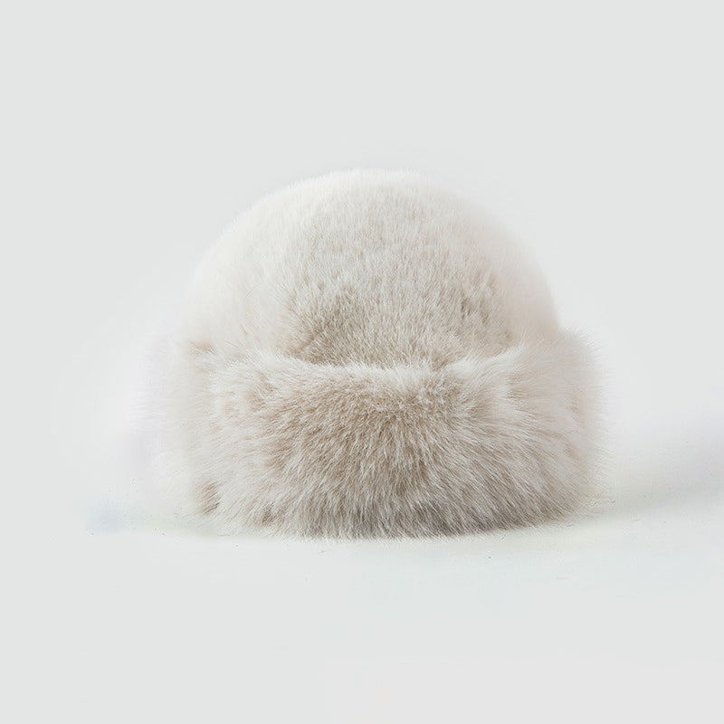 Faux Fur Winter Bucket Hat Fuzzy Fluffy Warm Hat