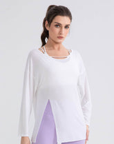 Long Sleeve Tops Loose Fit Yoga Shirts