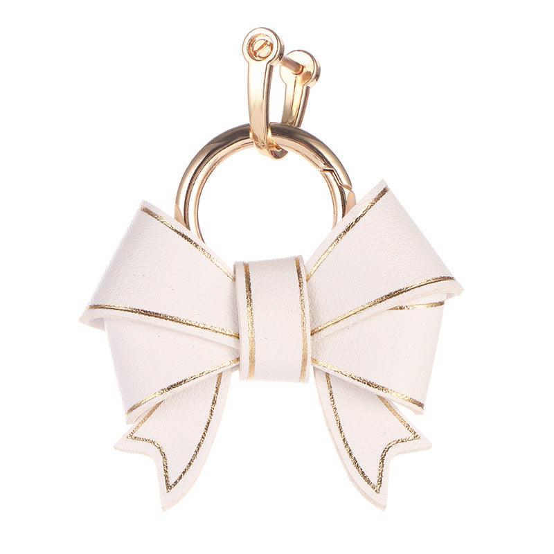 PU Leather Cute Bow Key Charm |  Perfect for Bag &amp; Key Decoration