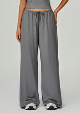 Athletic Wide Leg Lounge Pants with Drawstring and Pockets