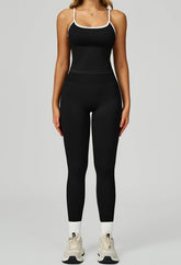 Sport Set with Color Block Tank Top and Legging