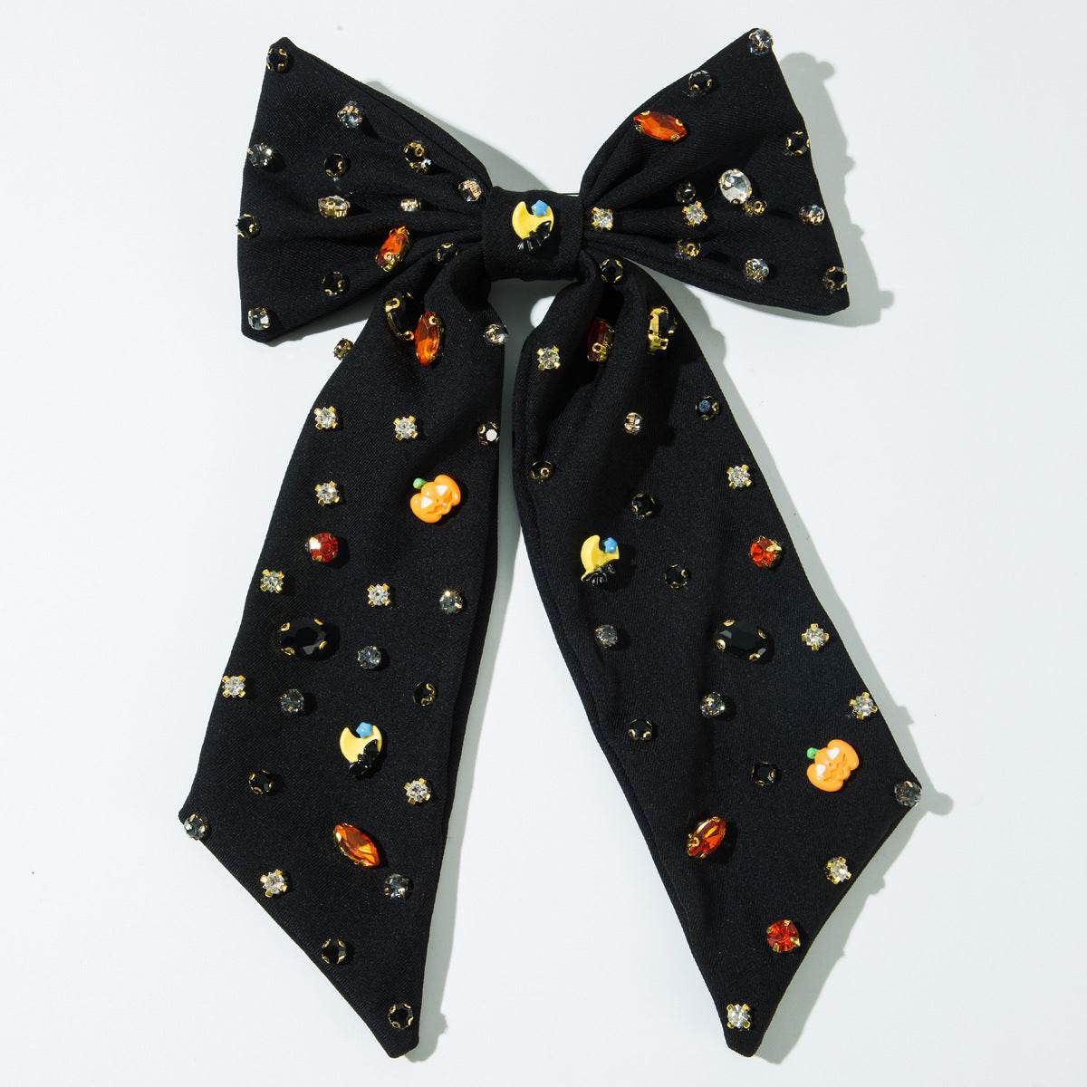 Large Black Halloween Hair Bows Spooky Hair Clips