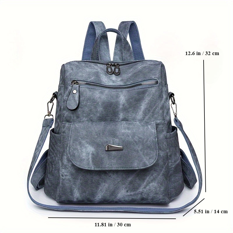 Retro PU Leather Backpack