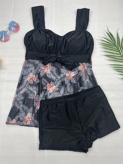 Plus Size 2 Piece Modest Tankini Set