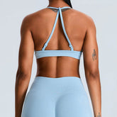 Cross Back Sports Bra with Adjustable Strap