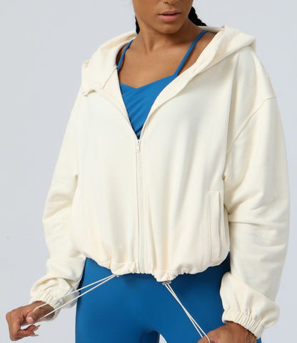 Loose Workout Hoodies With Zipper