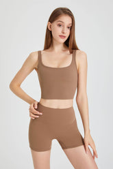 Double Strap Longline Sports Tank Tops