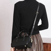 Retro Leather Handle Shoulder Bag